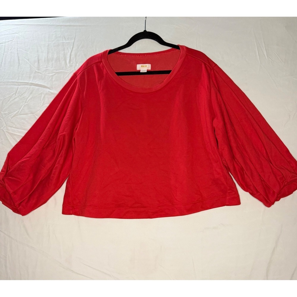 Maeve Anthropologie‎ Red Balloon Sleeve Sweatshirt sz M